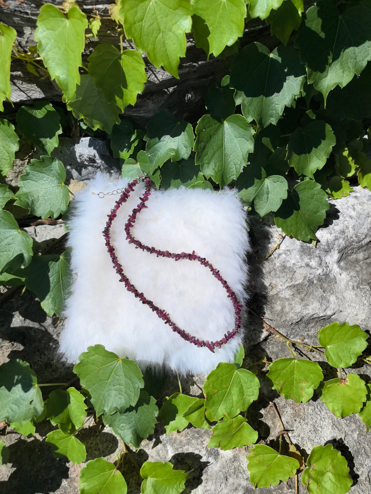 Crimson Aura — Rhodolite Garnet Necklace