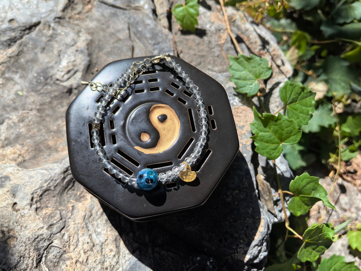 Celestial Blue — Clear Quartz & Kyanite Bracelet