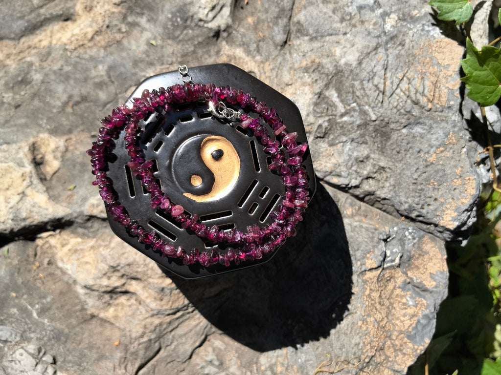 Crimson Aura — Rhodolite Garnet Necklace