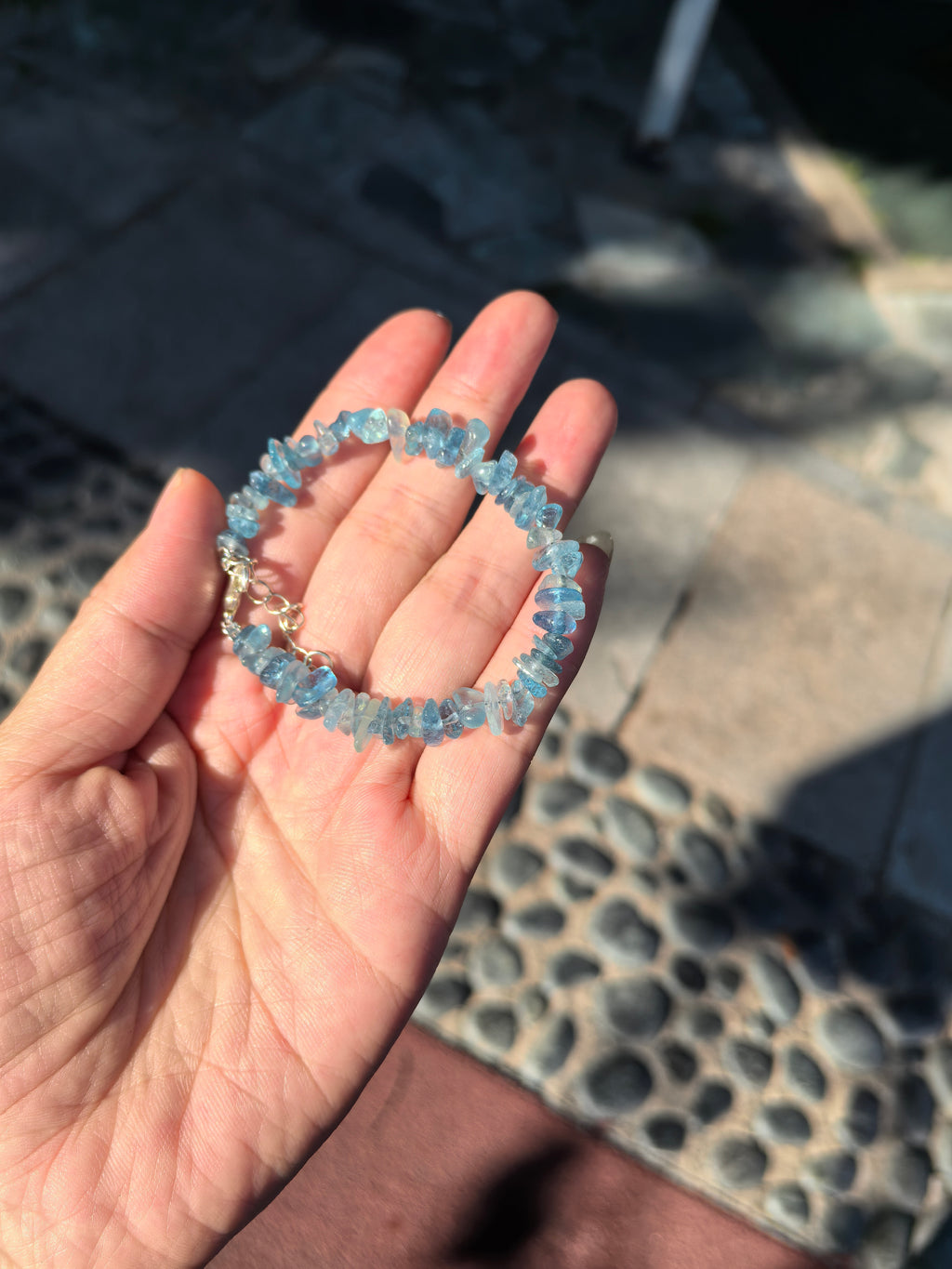 Ocean Whisper — Aquamarine Shards Bracelet