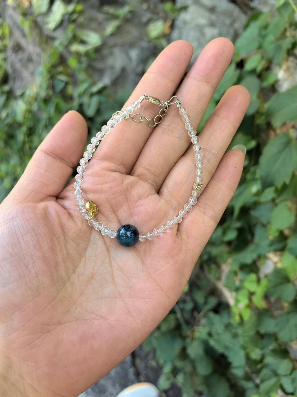 Celestial Blue — Clear Quartz & Kyanite Bracelet