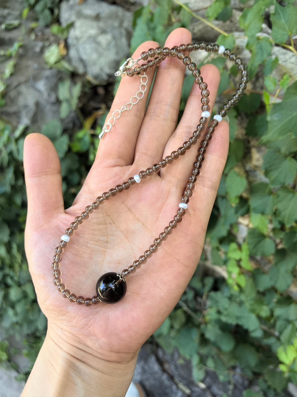 Earth Shadow — Smoky Quartz Necklace